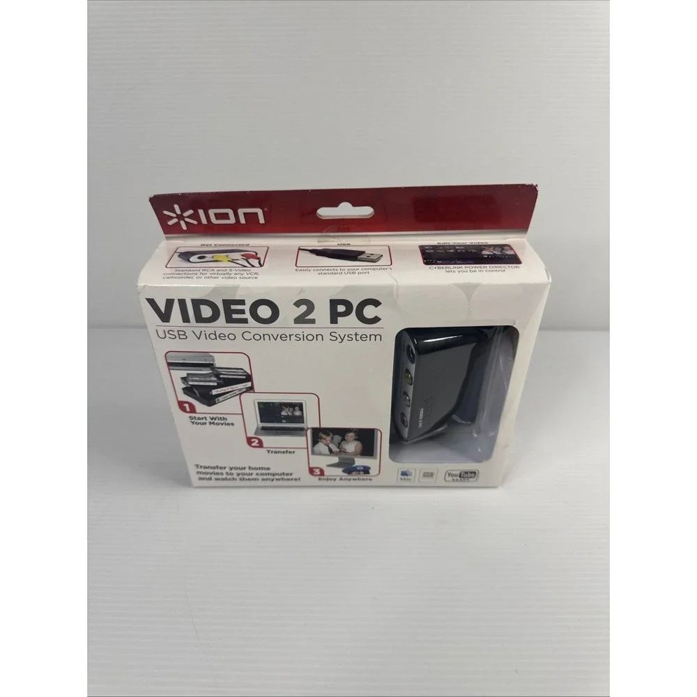 ION Video 2 PC VHS VCR to Computer USB Video Conversion System Transfer Movies